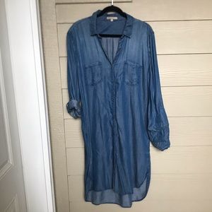 Blue Joan Vass Chambray Dress Size XL